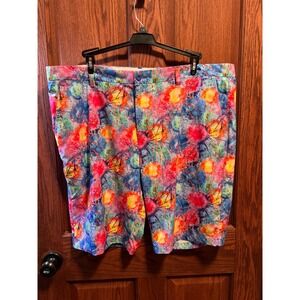 Hreski Colorful Golf Shorts Funky Pattern Casual Athletic Mens Size 44